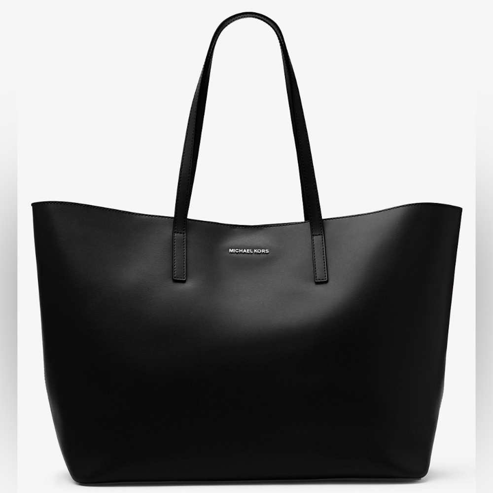 NWOT MICHAEL KORS Emry Extra Large Black Leather Tote Bag